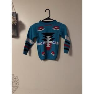 Toddler Cherry Berry Vintage Aztec Navajo Sweater Size 24 Months
